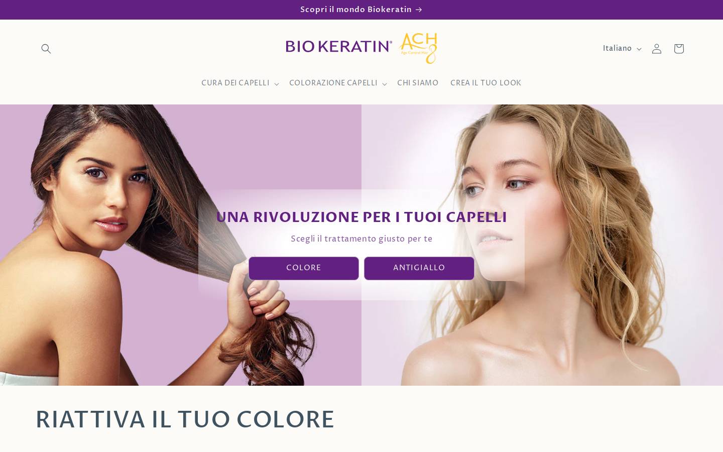 biokeratin.it homepage screenshot