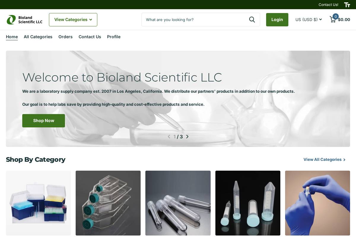 bioland-sci.com homepage screenshot