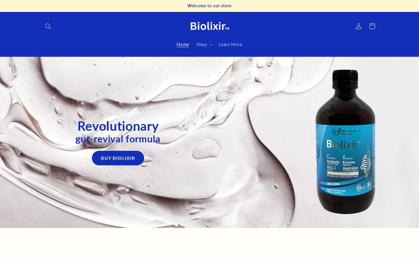 biolixir.com homepage screenshot
