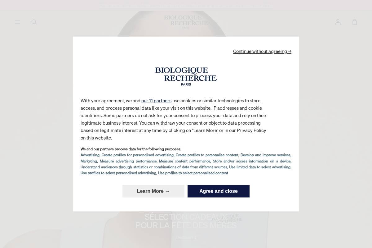 biologique-recherche.com homepage screenshot