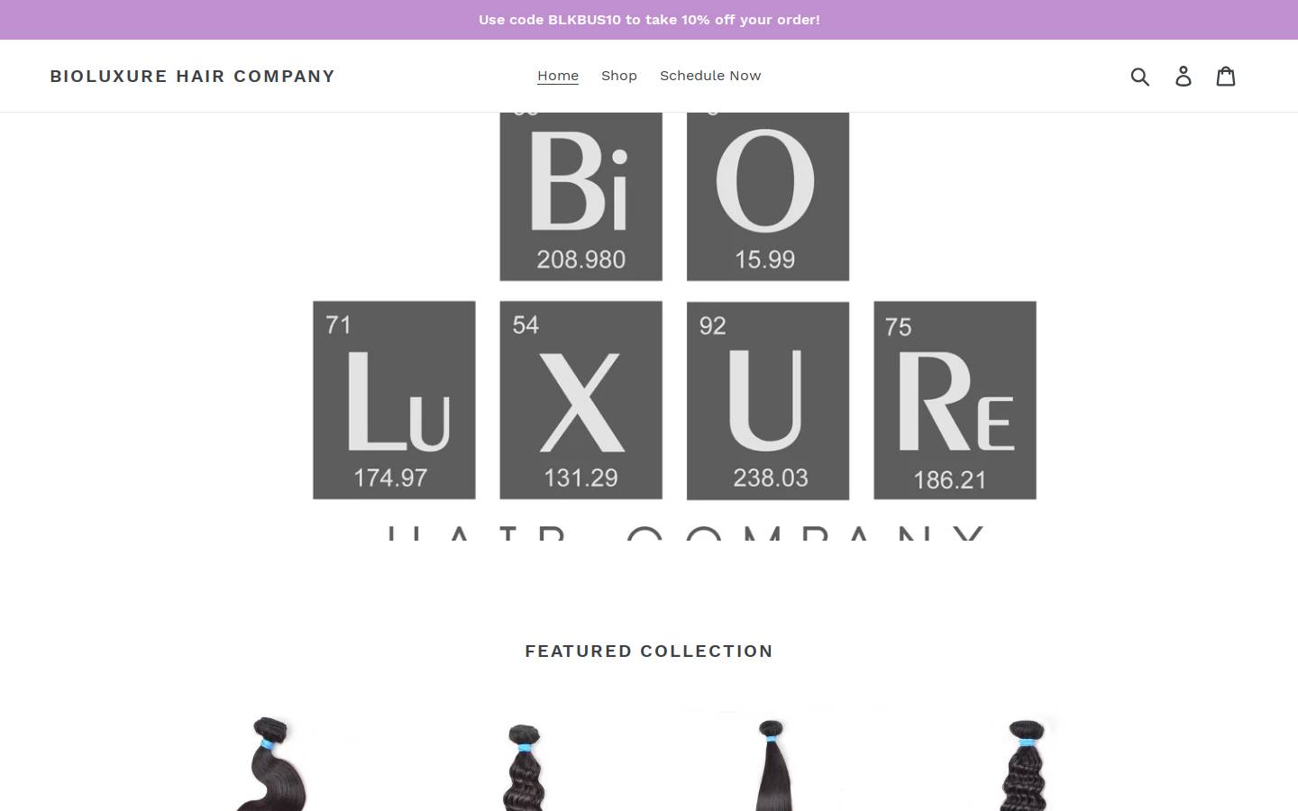 bioluxure.net homepage screenshot