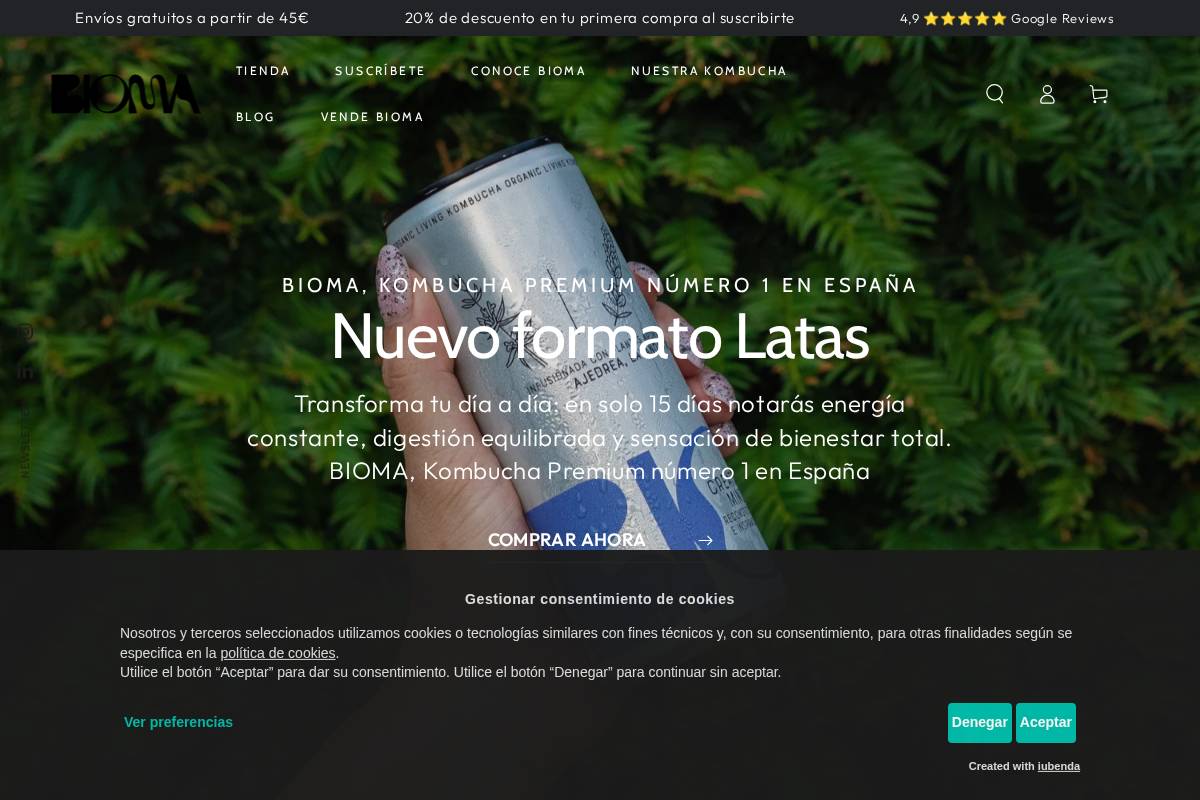 bioma.bio homepage screenshot