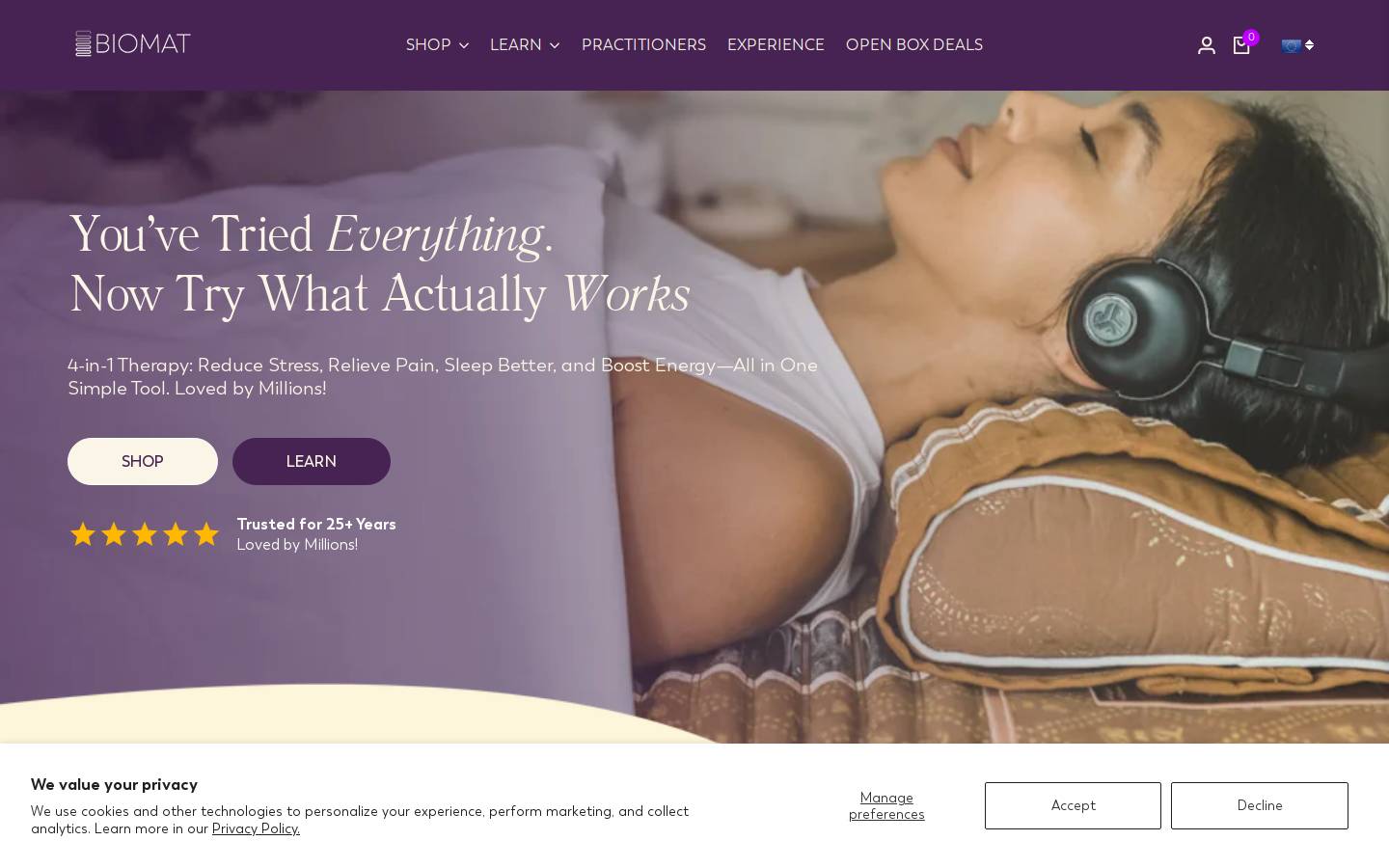 Biomat homepage screenshot