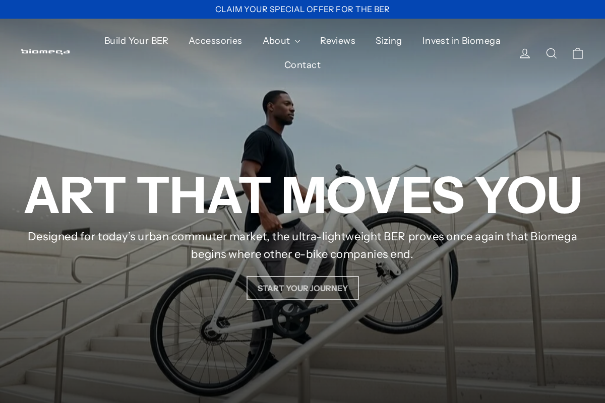 Biomega homepage screenshot