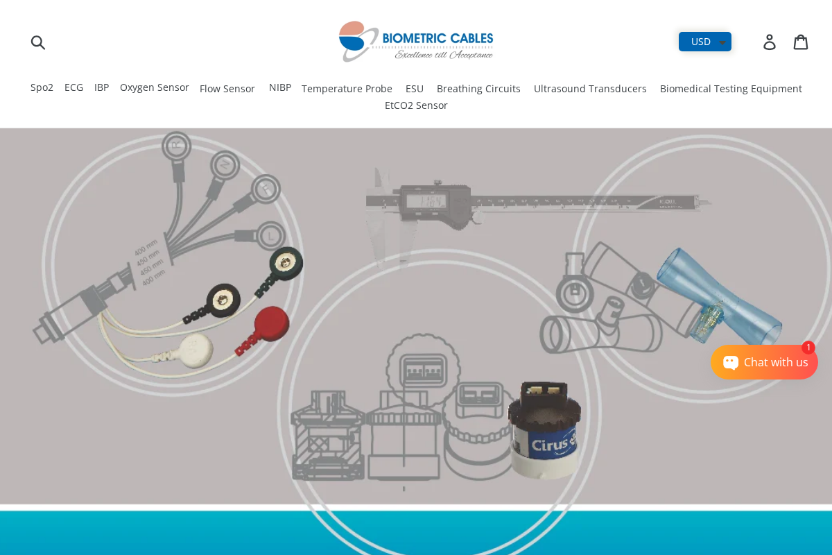 Biometriccables homepage screenshot