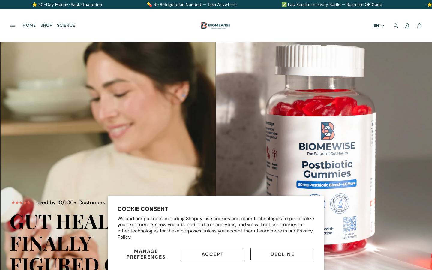 biomewise.co homepage screenshot
