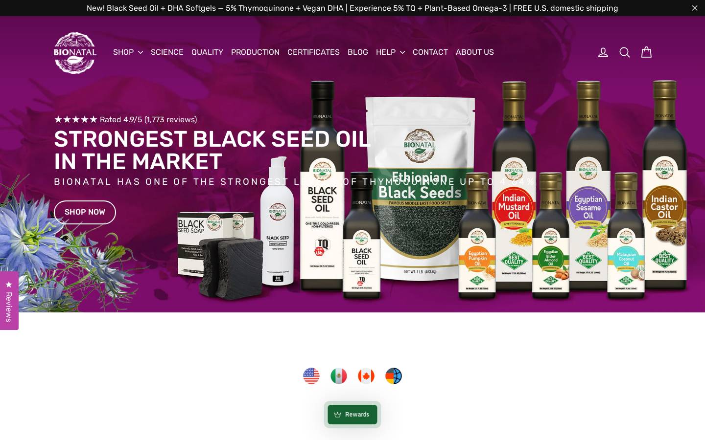 Bionatal homepage screenshot