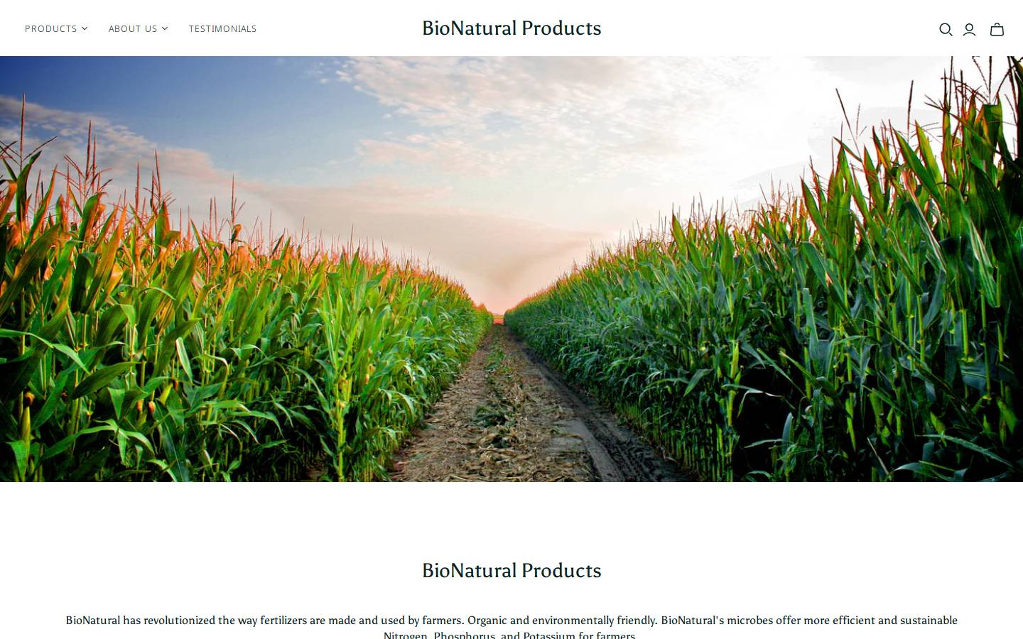 bionaturalpro.com homepage screenshot