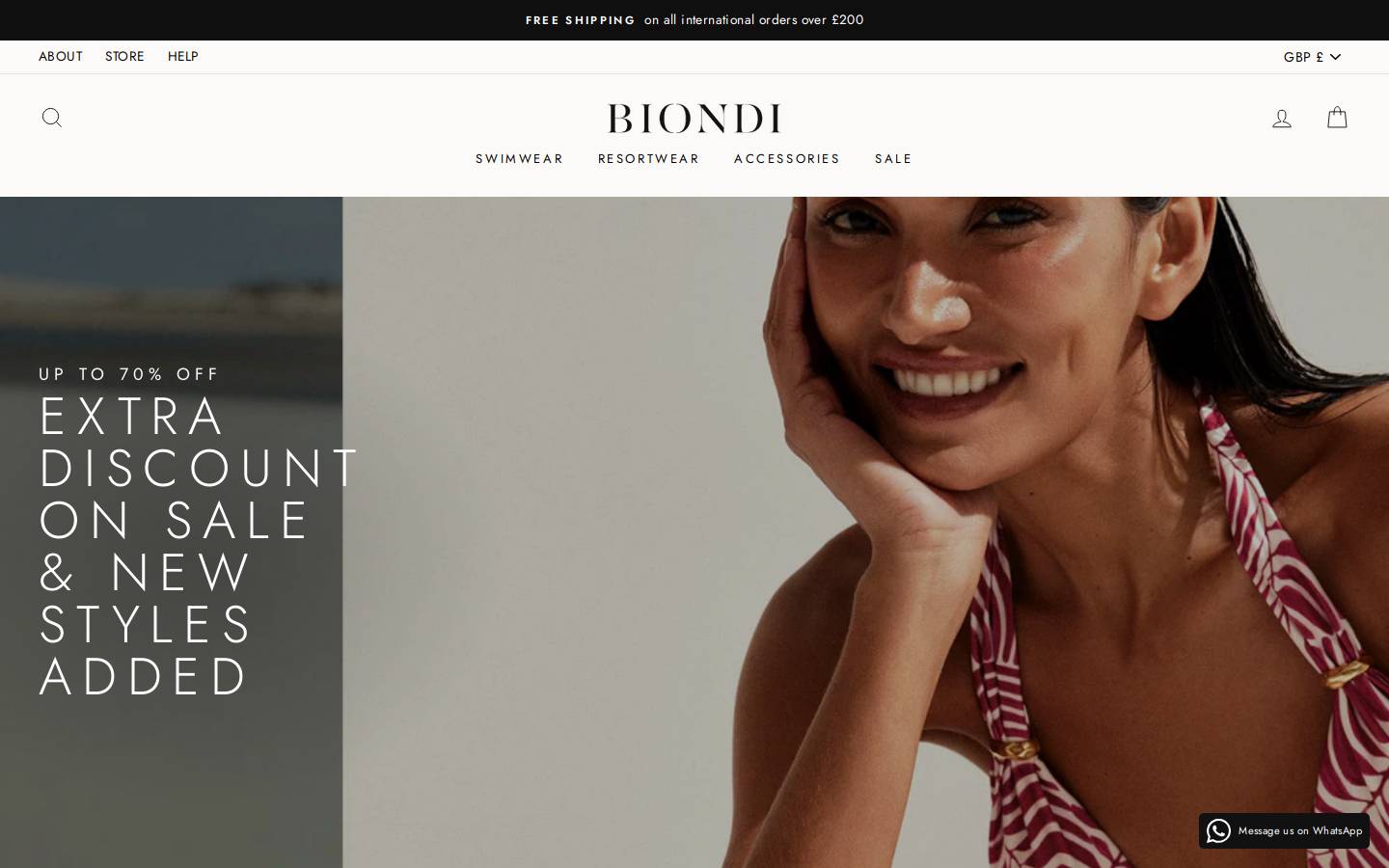 biondilondon.com homepage screenshot