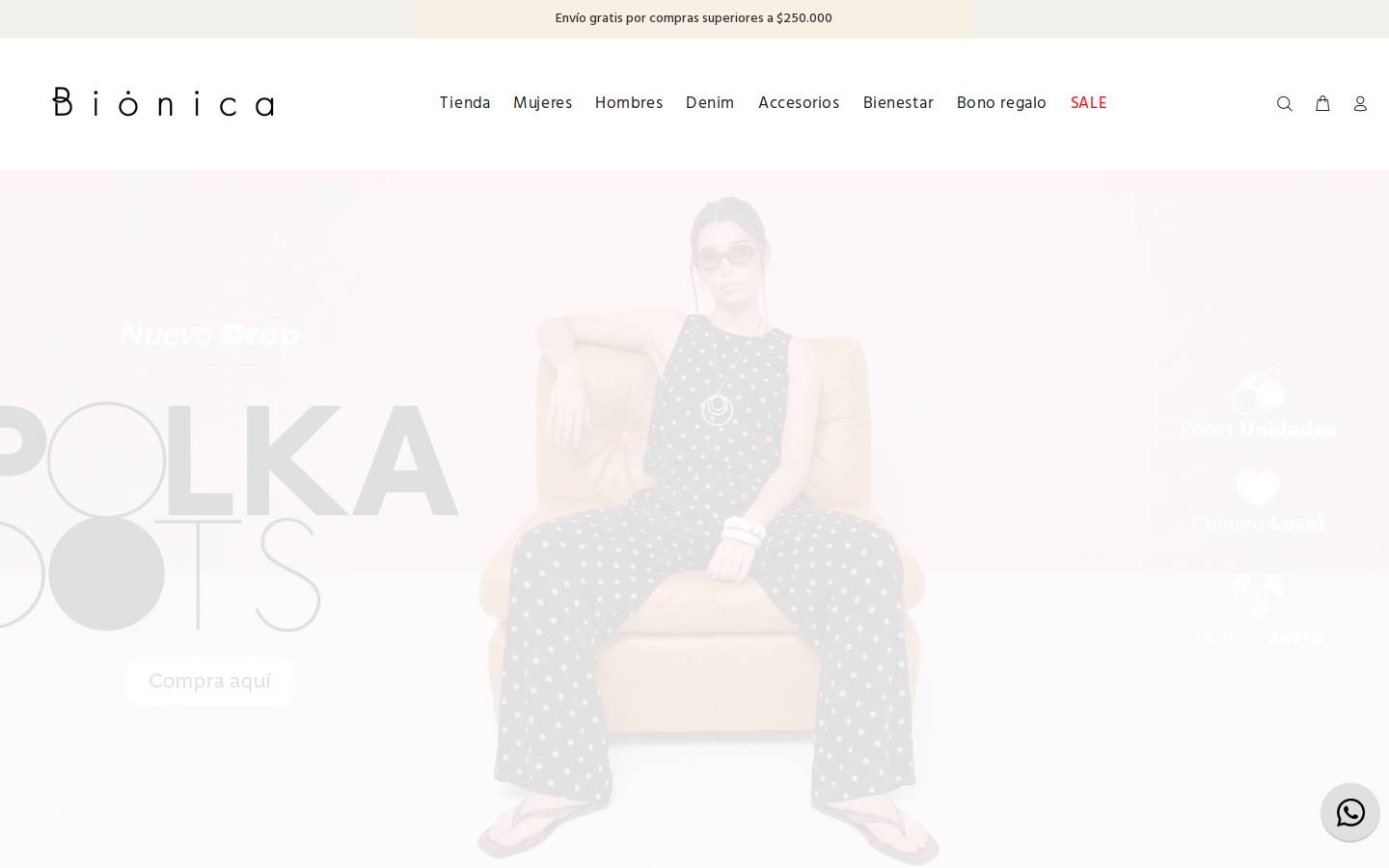 bionica.co homepage screenshot