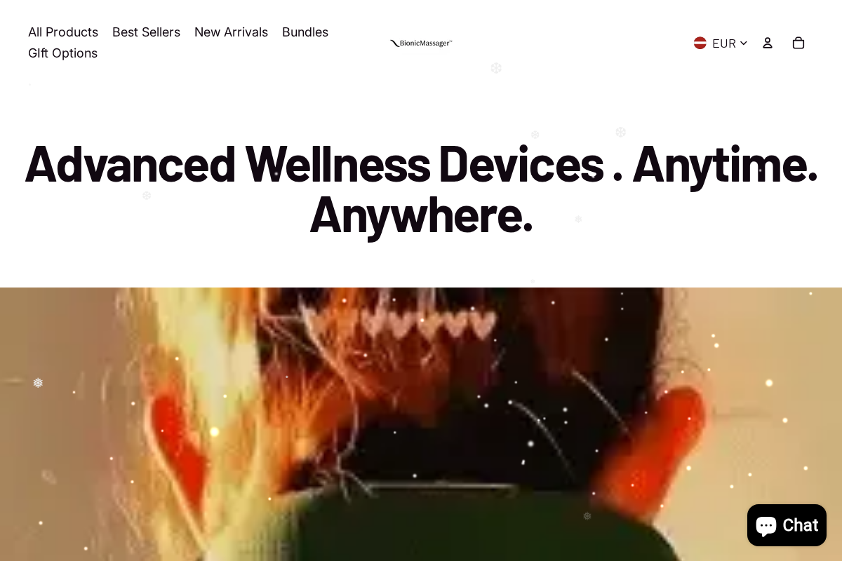 BionicMassager™ homepage screenshot