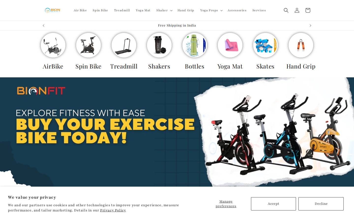 bionmart.in homepage screenshot