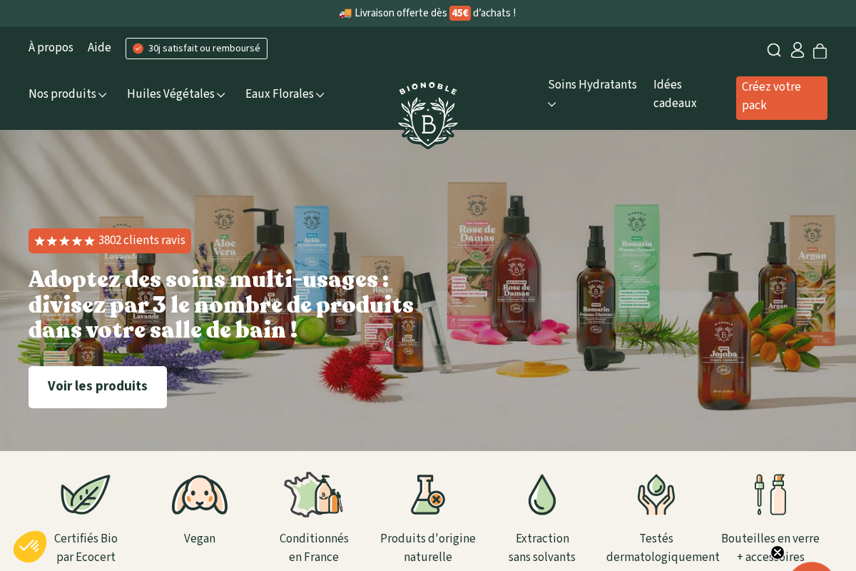 Bionoble homepage screenshot