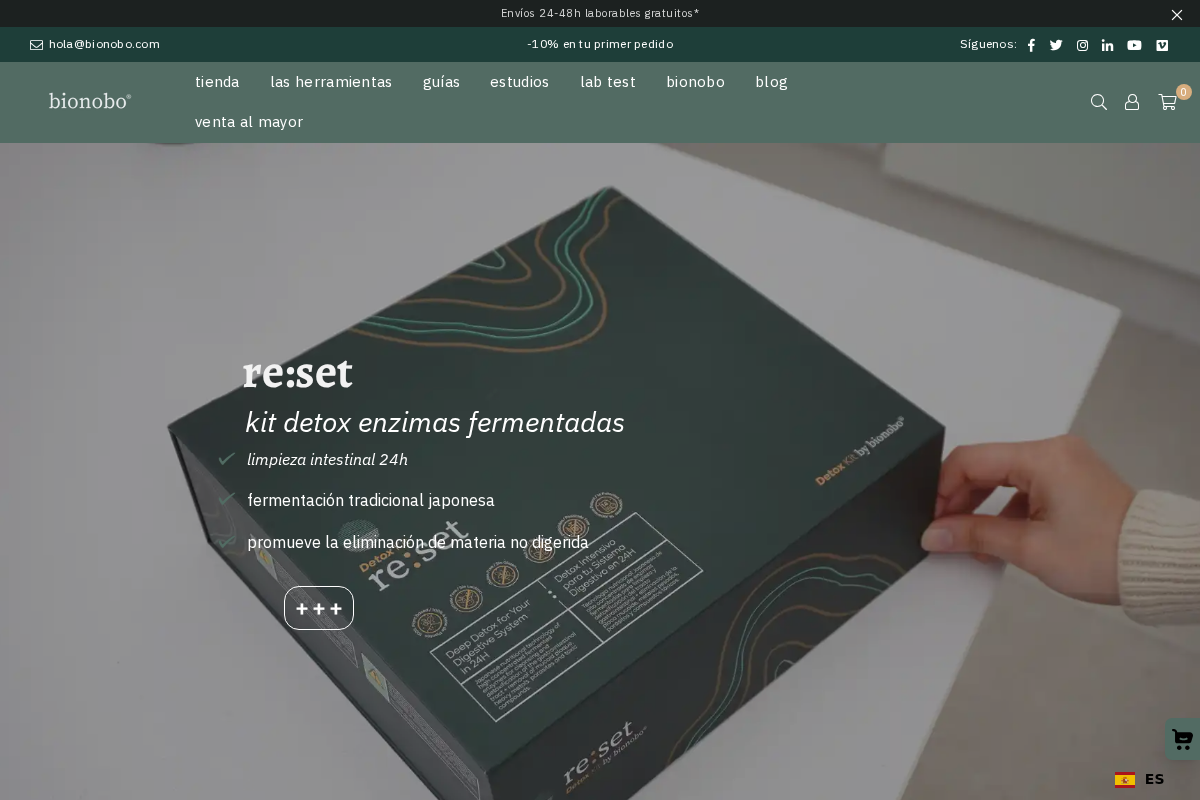 Bionobo homepage screenshot