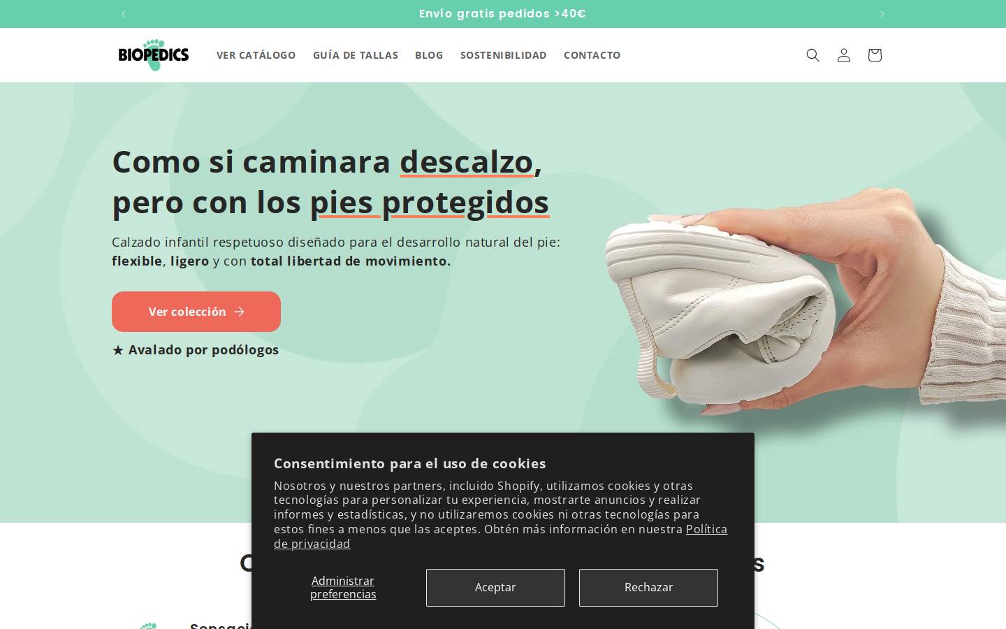 Biopedics homepage screenshot