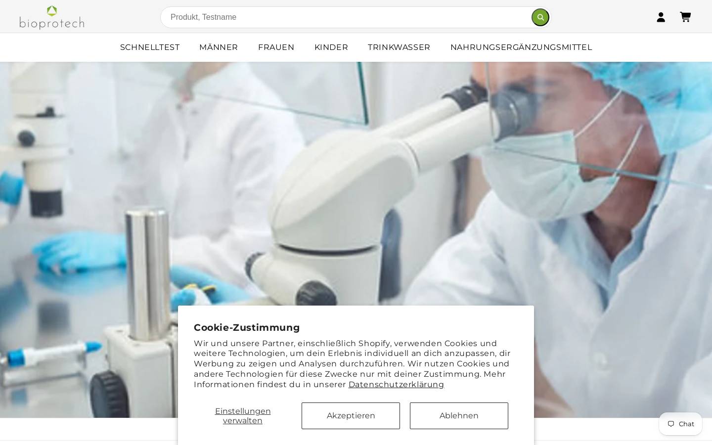 bioprotech.de homepage screenshot