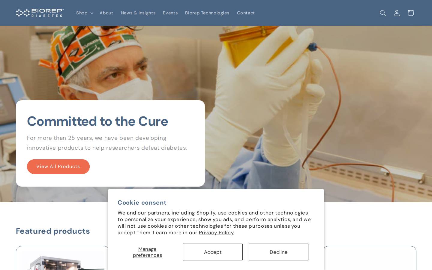 biorepdiabetes.com homepage screenshot