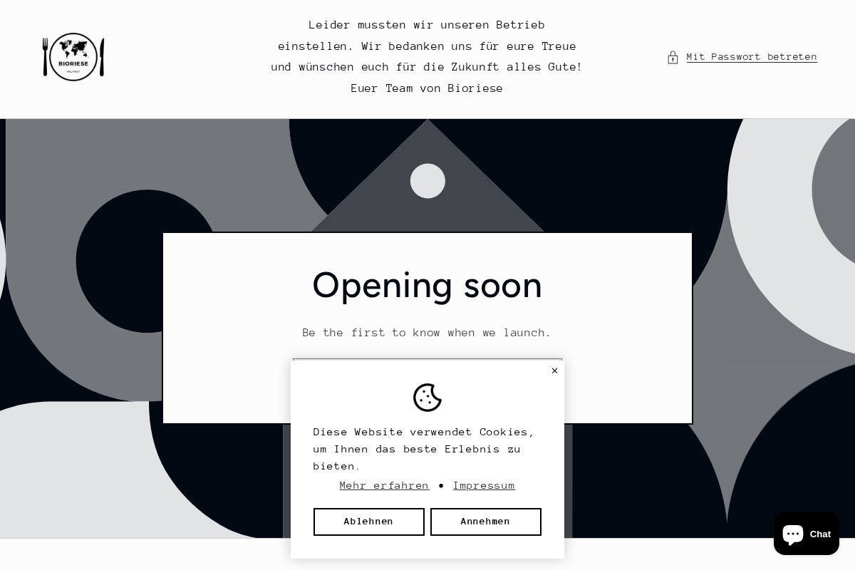 Bioriese homepage screenshot