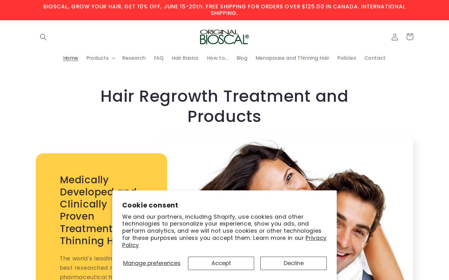 bioscal.net homepage screenshot