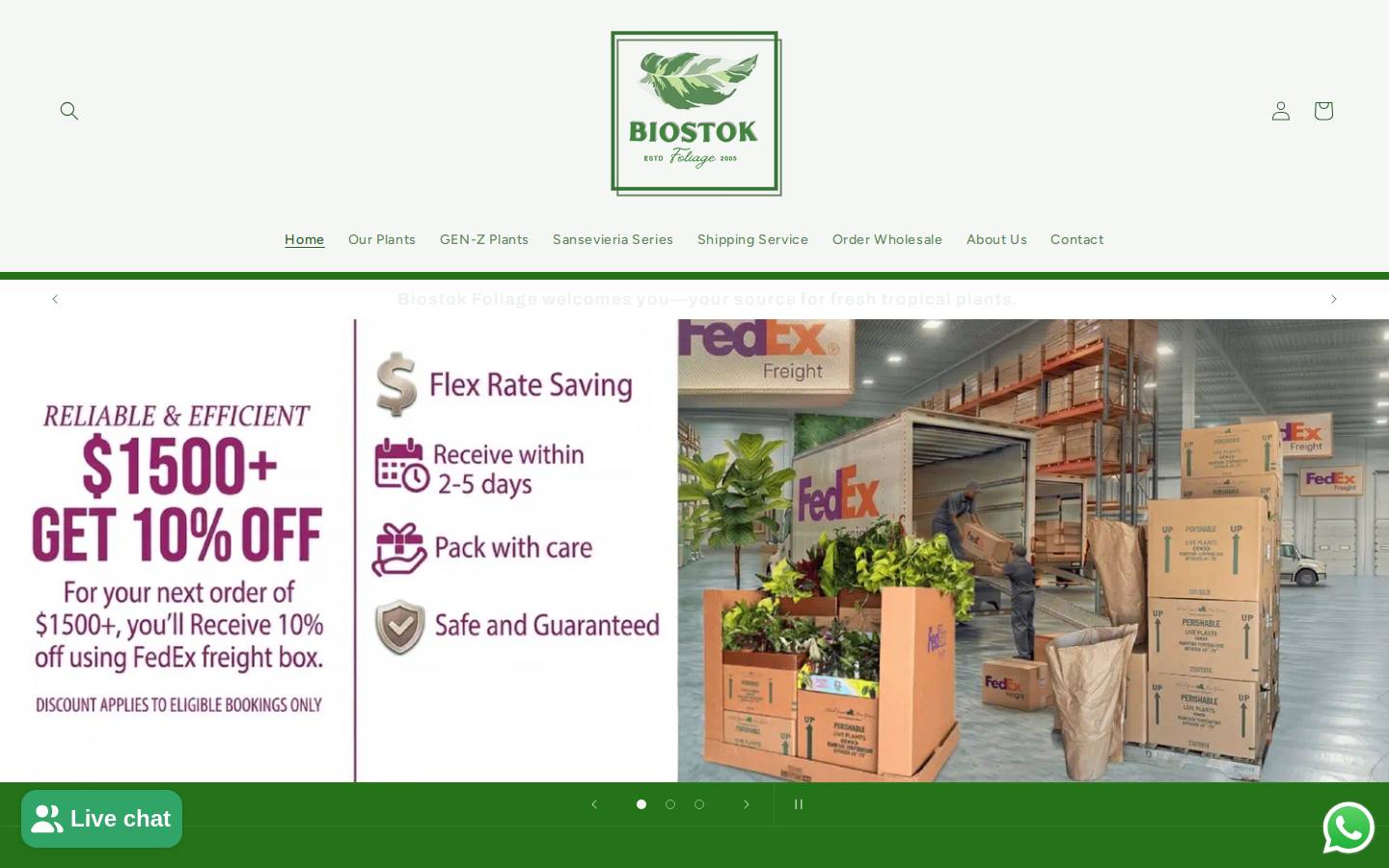 biostok.com homepage screenshot