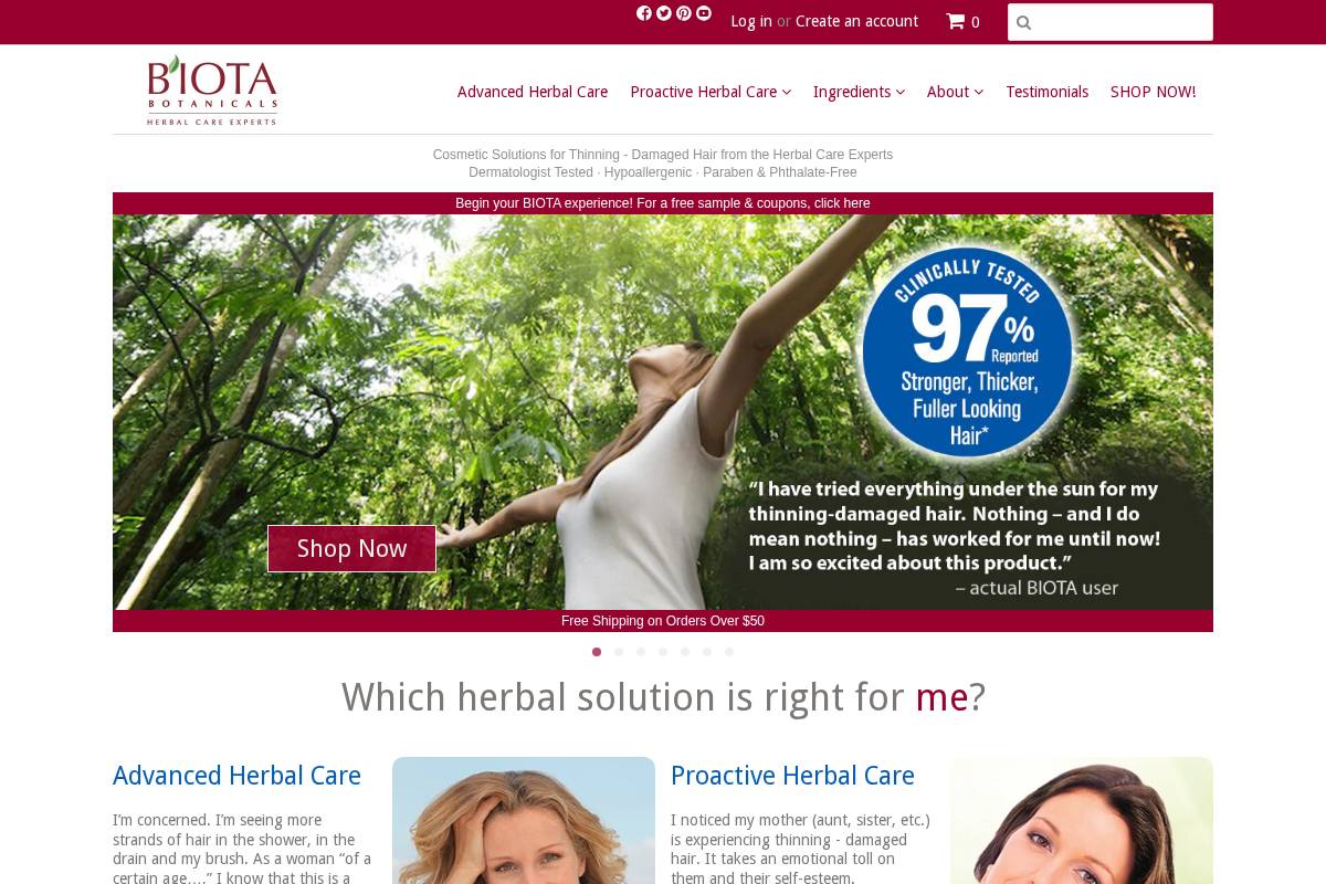 biotausa.com homepage screenshot