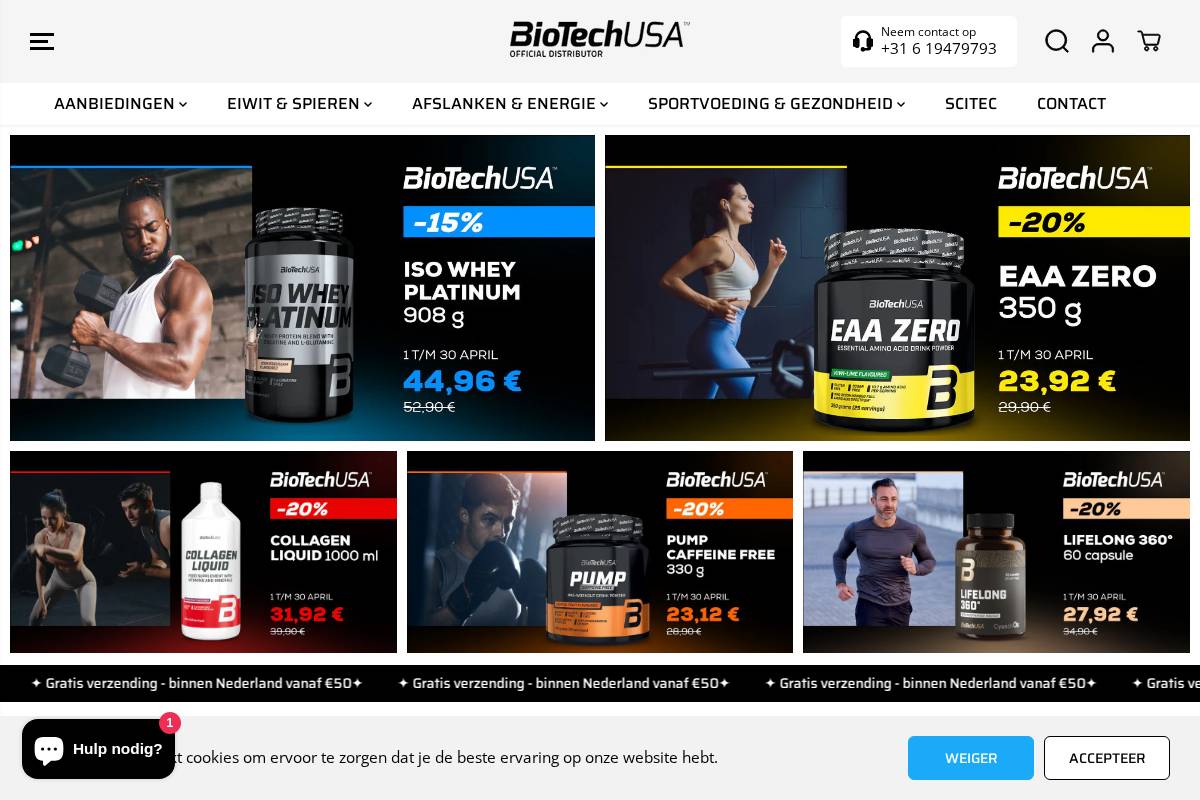 biotech-shop.nl homepage screenshot