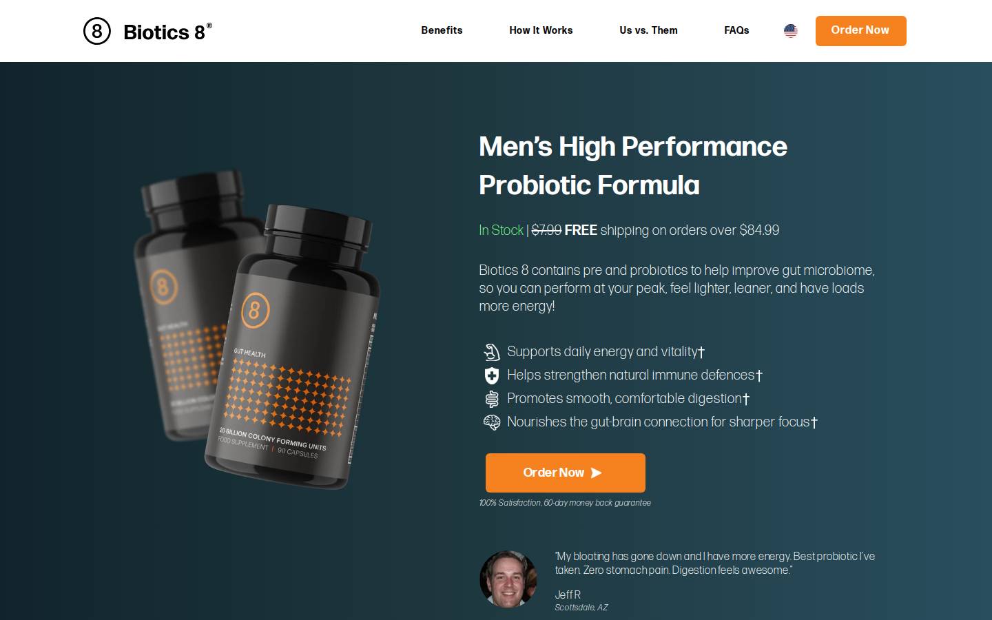Biotics8 homepage screenshot