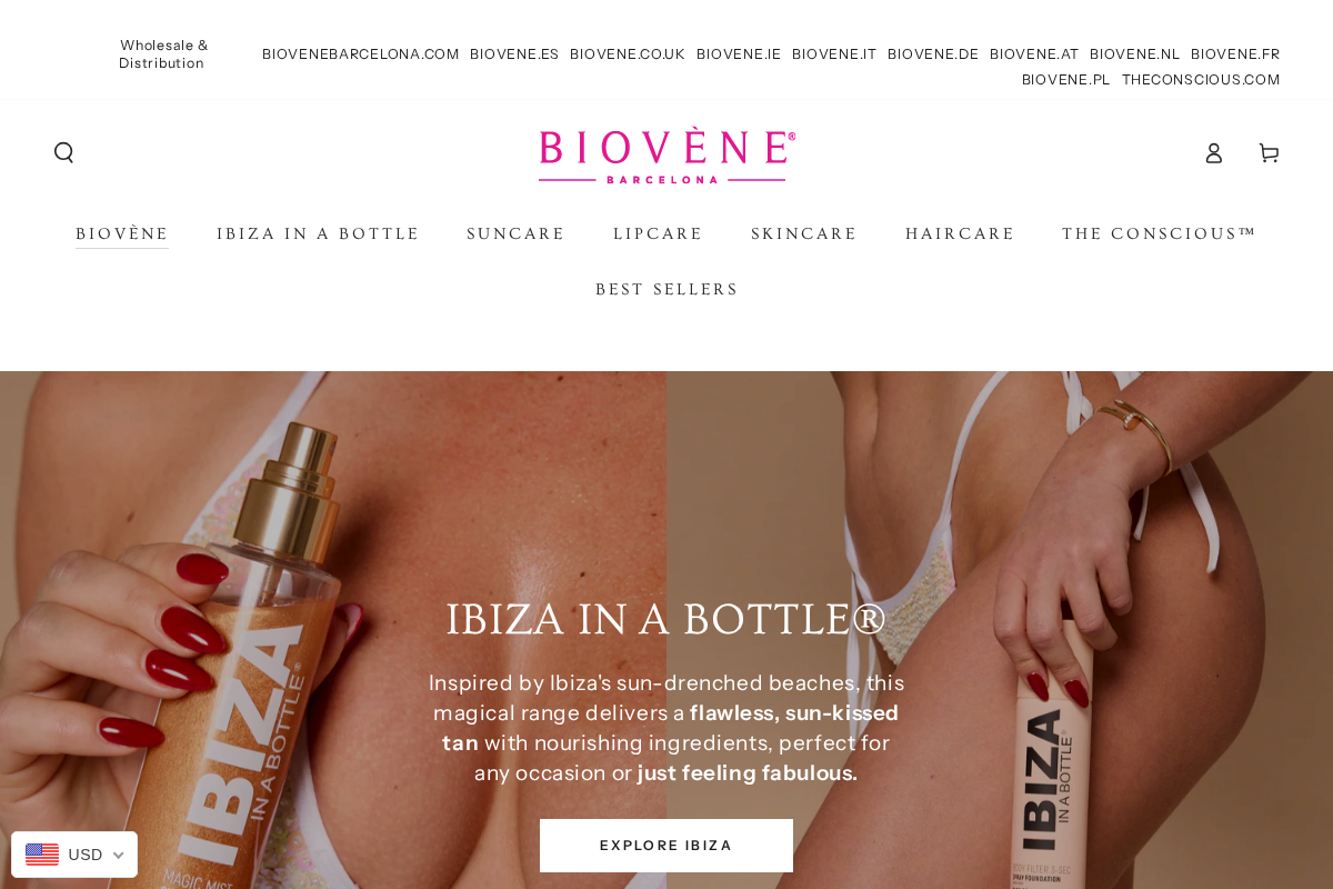 Biovène Barcelona | The conscious™ homepage screenshot