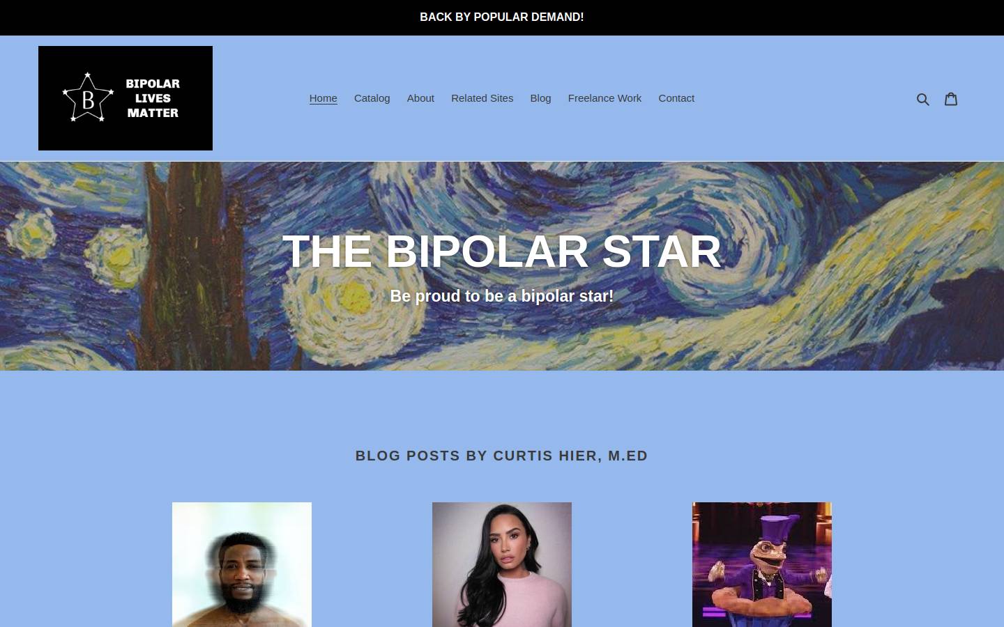 bipolarstar.com homepage screenshot