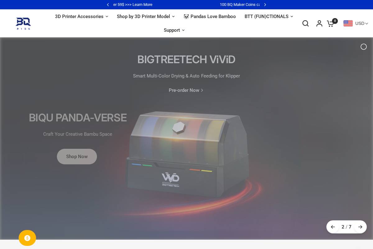 biqu.equipment homepage screenshot
