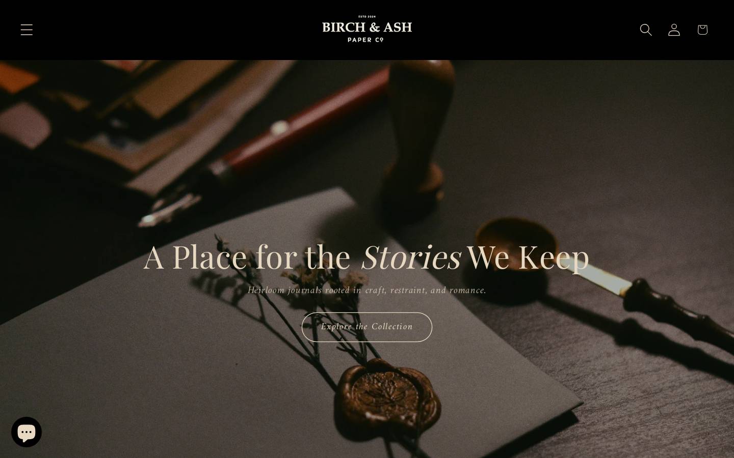 birchandash.com homepage screenshot