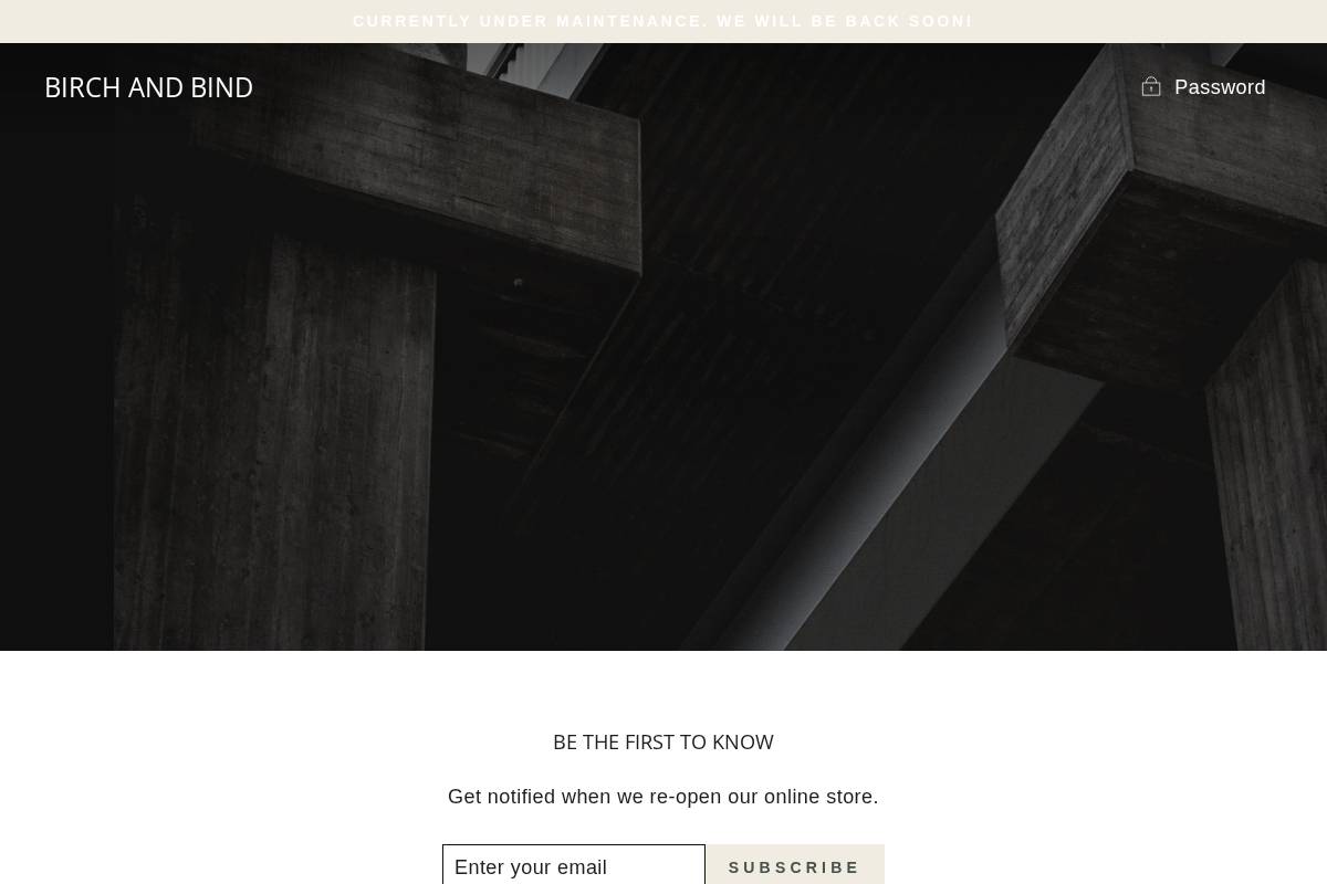 birchandbind.com homepage screenshot