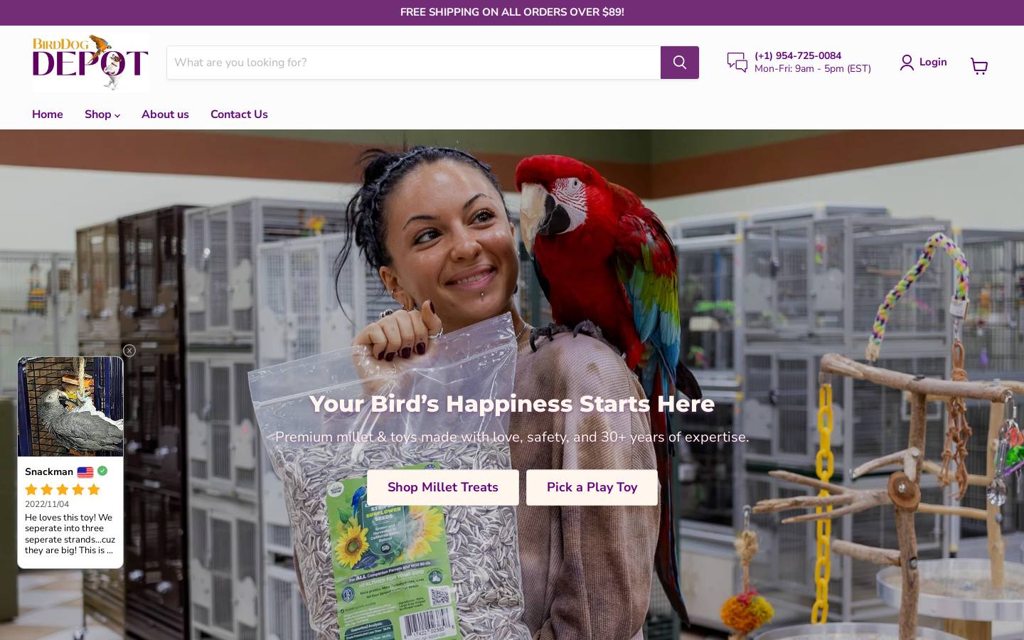 birddogdepot.com homepage screenshot