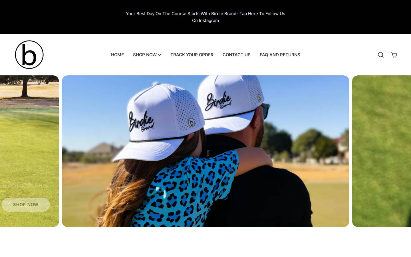 Birdie Brand homepage screenshot