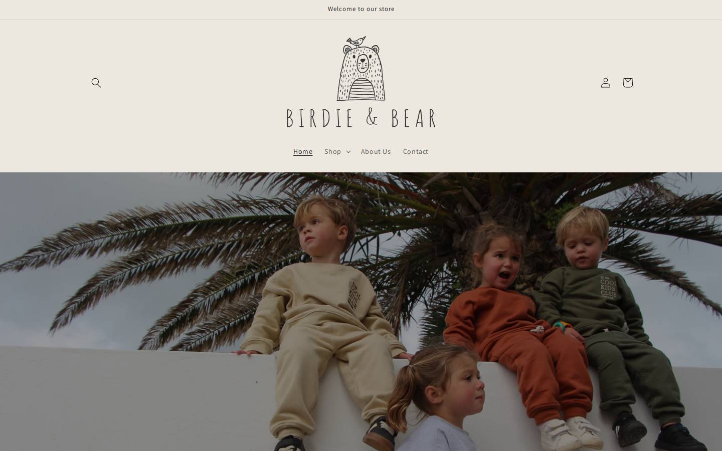 birdieandbear.co.za homepage screenshot