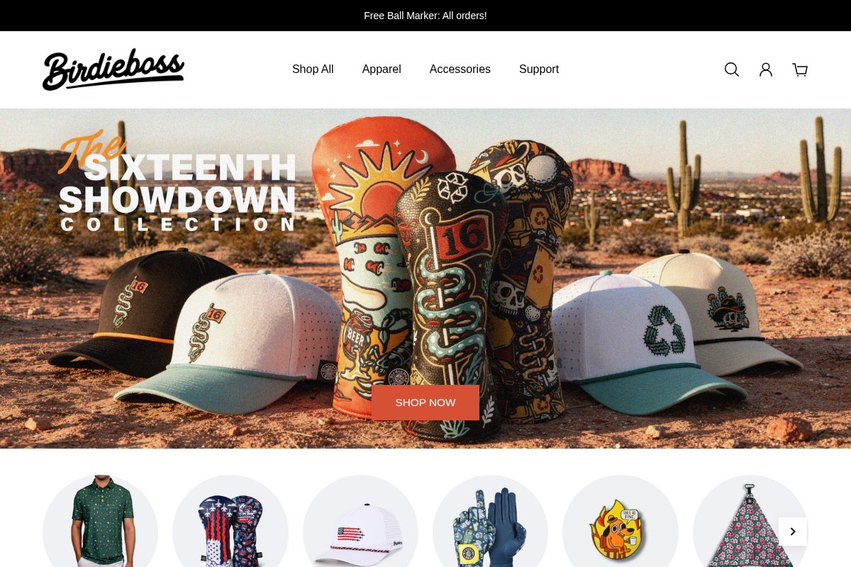 Birdieboss homepage screenshot