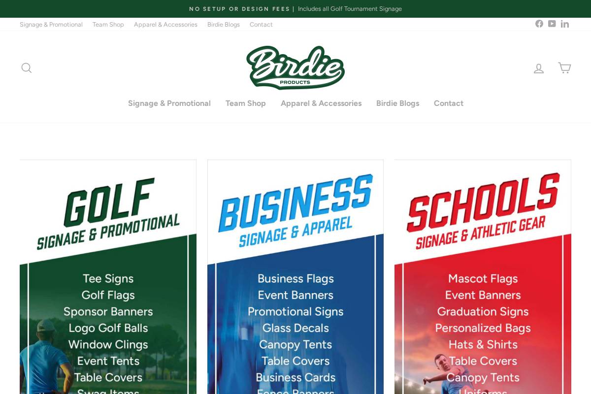 birdieproducts.com homepage screenshot