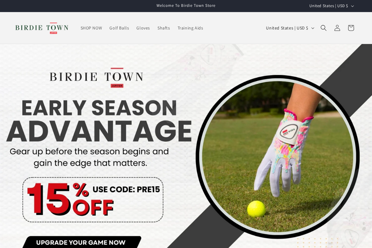 birdietown.com homepage screenshot