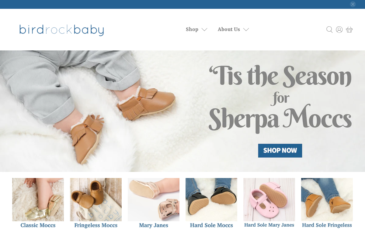 BirdRock Baby homepage screenshot