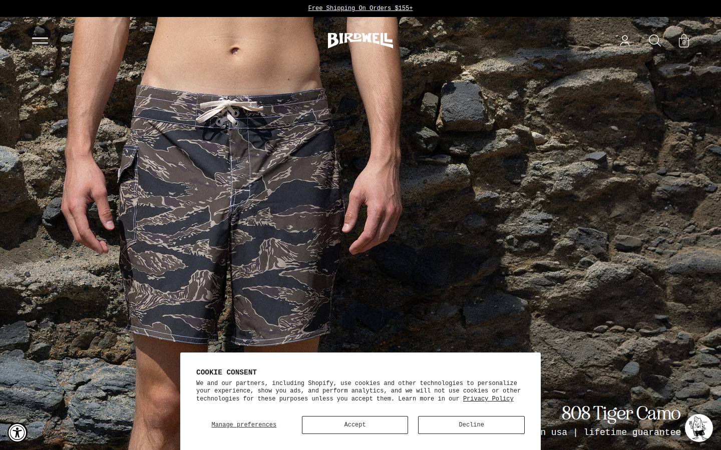 Birdwell Beach Britches homepage screenshot