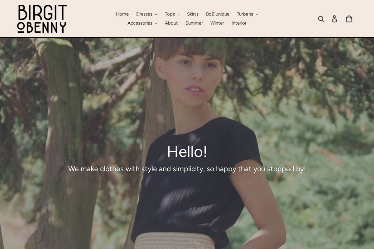 birgitobenny.se homepage screenshot