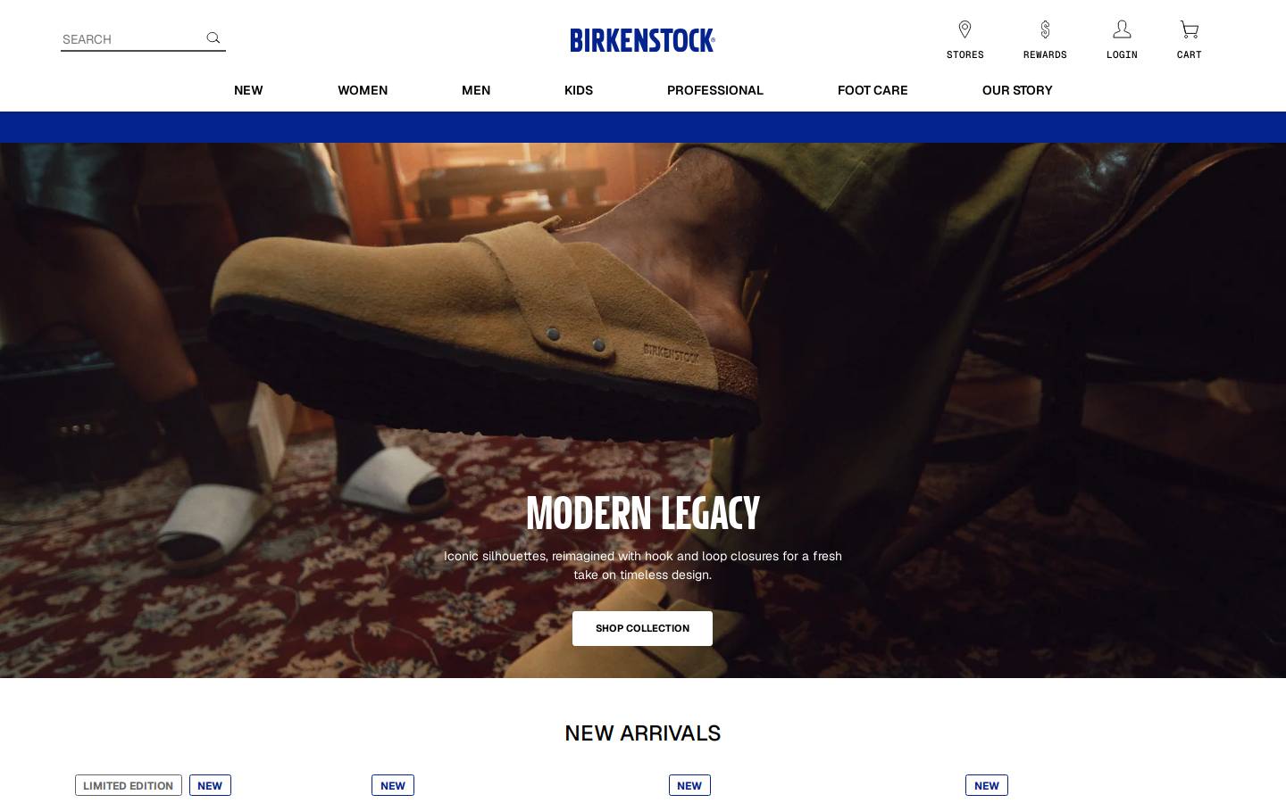 birkenstock.co.nz homepage screenshot