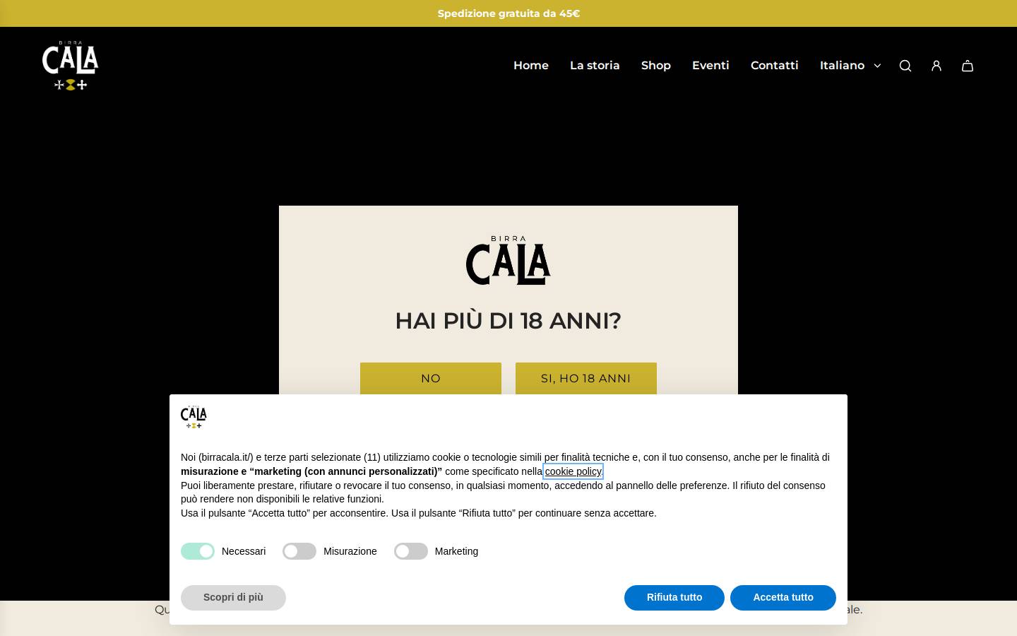 birracala.it homepage screenshot