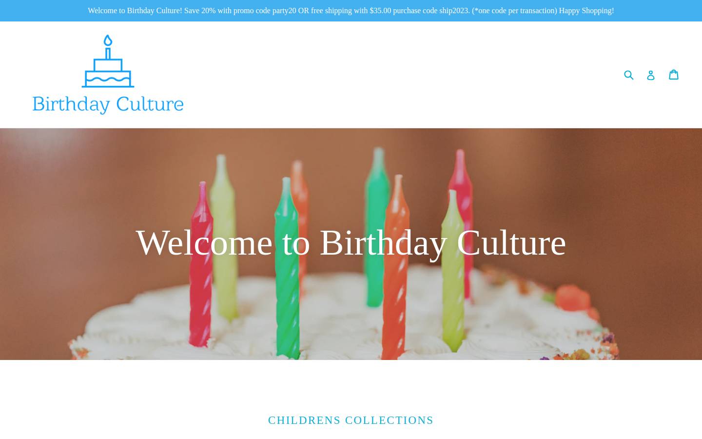 birthdayculture.com homepage screenshot