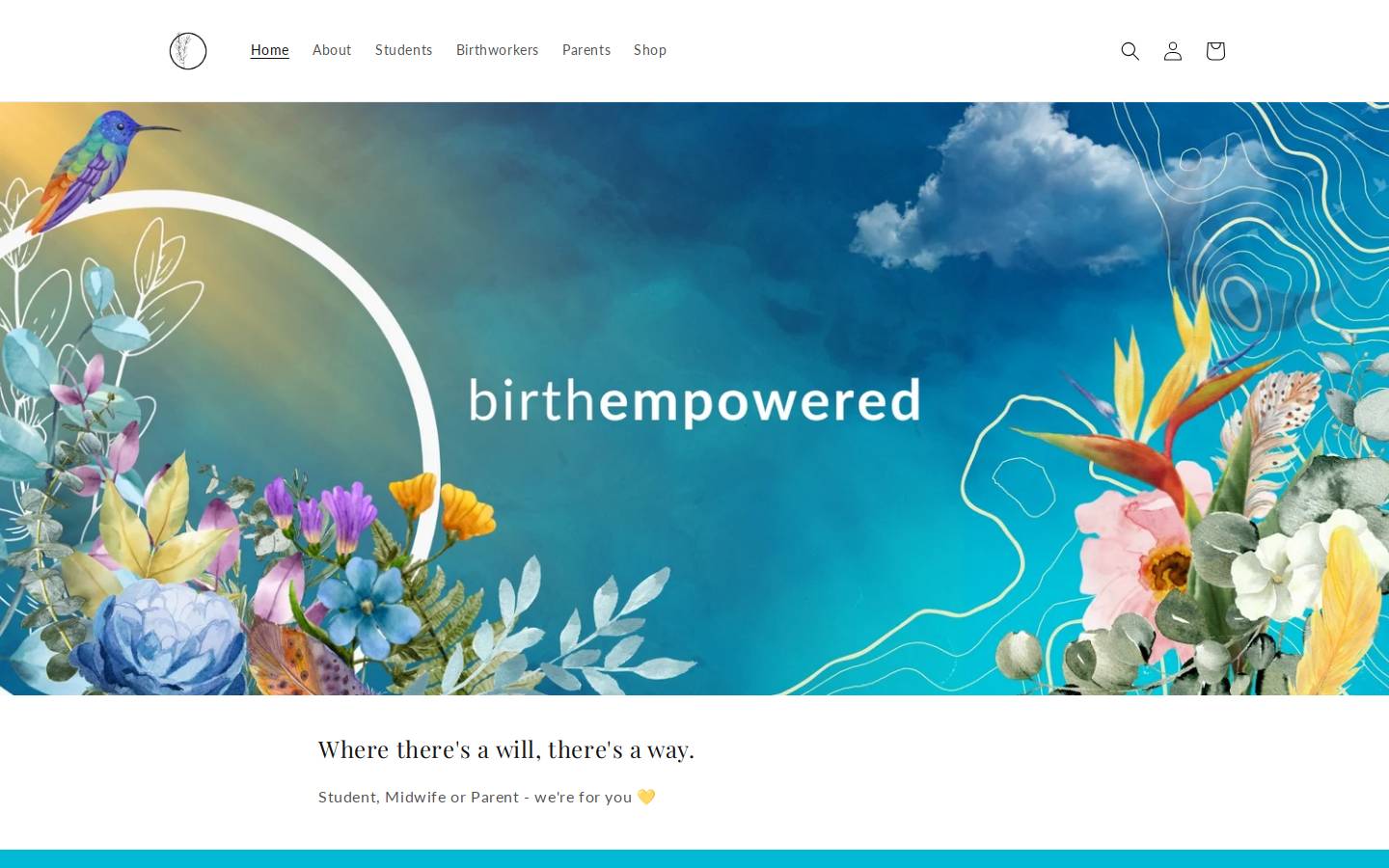 birthempowered.org homepage screenshot