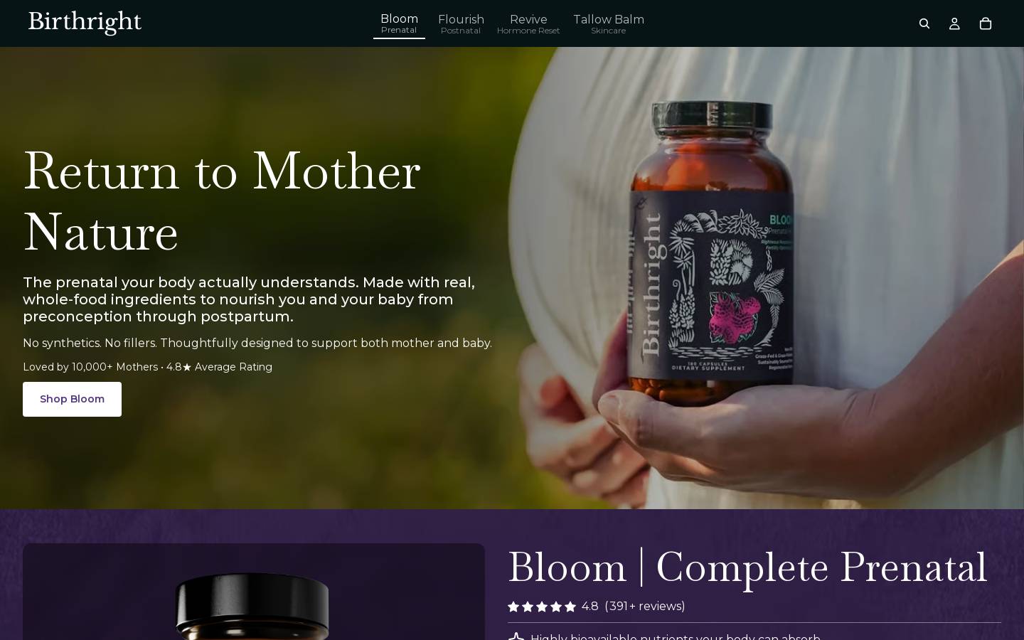 birthright.co homepage screenshot