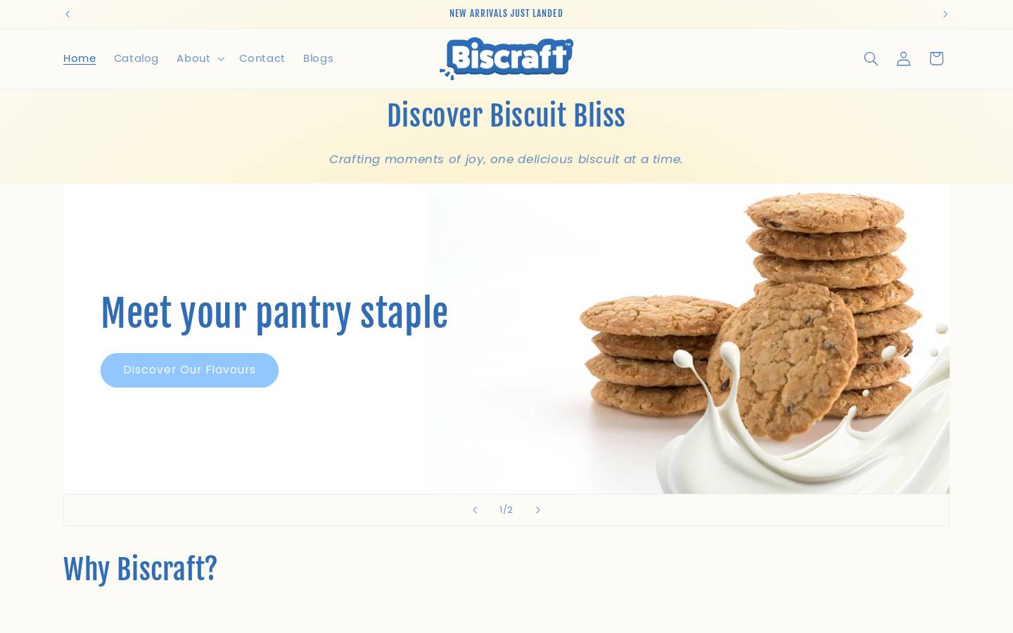 biscraftfoods.com homepage screenshot