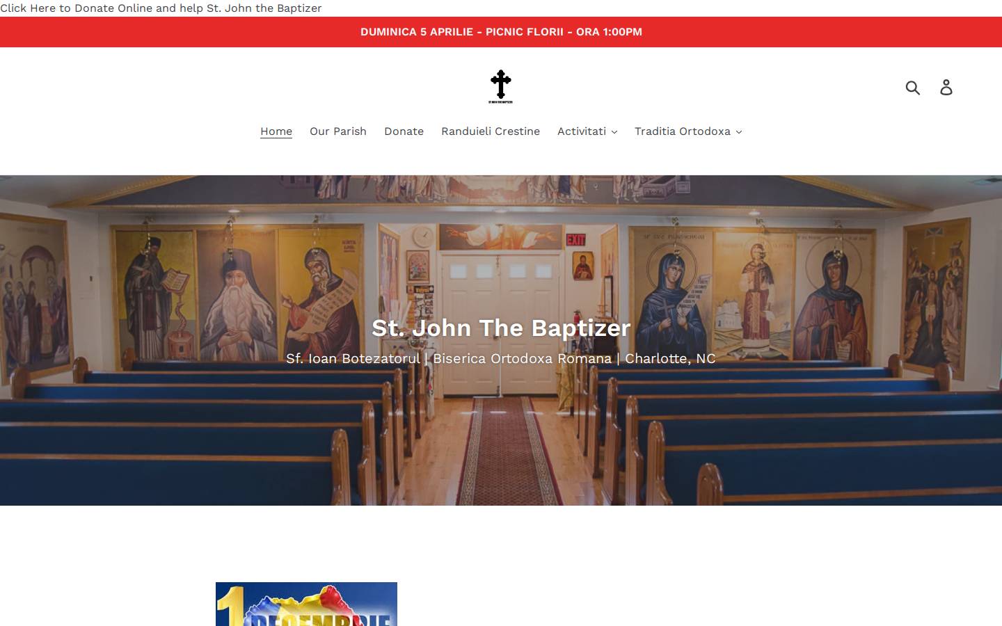 biserica.us homepage screenshot