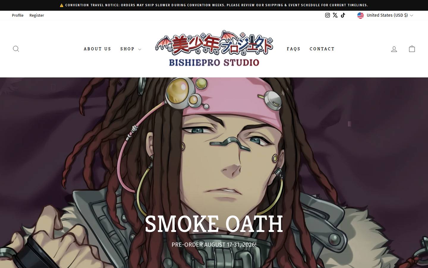 bishiepro.com homepage screenshot
