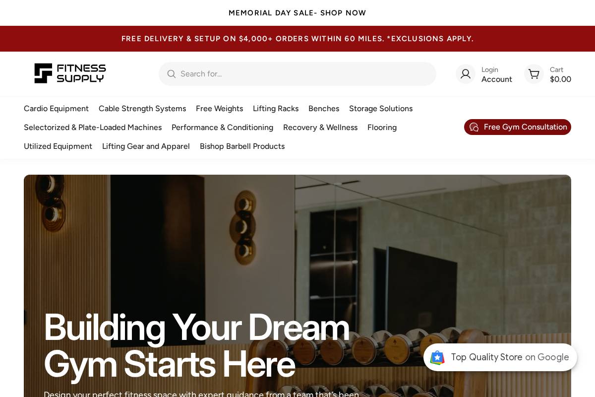 Bishopbarbell homepage screenshot